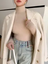高級感あるハイネックニットセーター【厚手・スリムフィット・秋冬用】