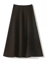 秋冬向けレトロスタイルのウール混パラソル型ロングスカート【四色展開】