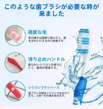 お手入れ簡単な歯ブラシ【中毛・波状ヘッド・大人用・汚れ落とし効果】（セットアップ対応）