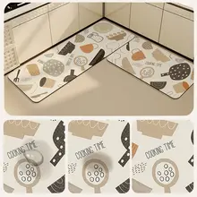 吸水性に優れたキッチンマット【防油・防滑・汚れにくい・長条タイプ】