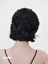 春夏用ニットプルオーバーハット【透かし編み・ファッショナブル】