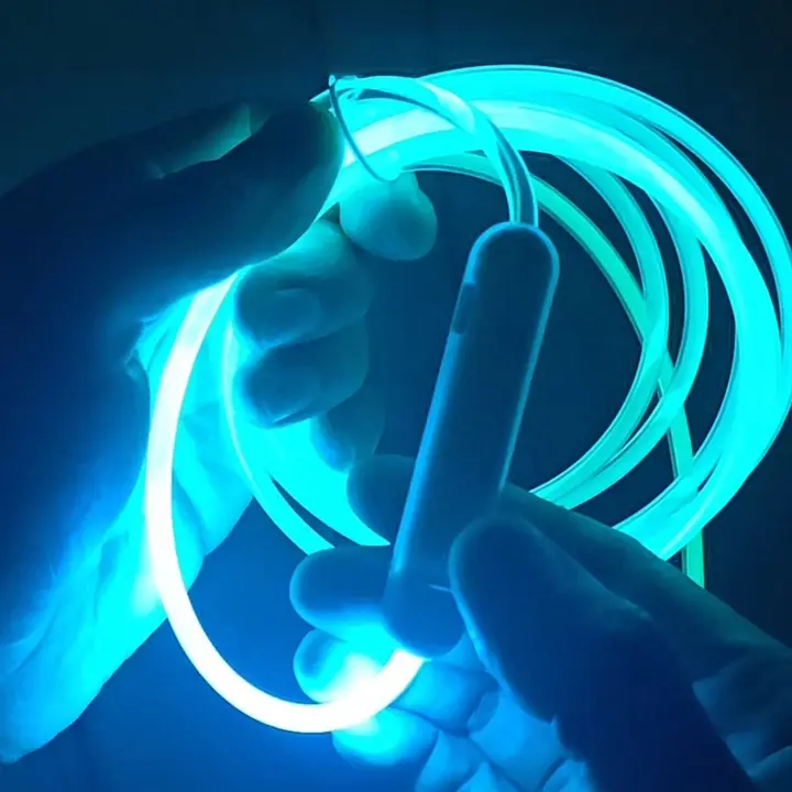 発光付きジャンプロープ【充電式・カラフル・光るリボン】（セットアップ対応）