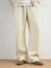 デ構造ツイストデザインのドローストリングパンツ【コットンウール混紡・ビンテージスタイル】