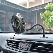 車載用 USBミニファン【12V・強力冷却・シートバック取り付け対応】