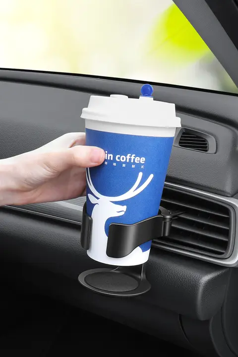 車用ドリンクホルダー【エアコン吹き出し口取り付け・多機能・灰皿付き】