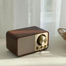 Bluetoothスピーカー 木製 アンテナ付き ラジオ 重低音 ポータブル レトロ おしゃれ 撮影小物