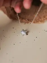 純銀製 星型ペンダントネックレス【軽やかで洗練されたデザイン・コルセットスタイル】