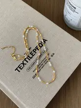 高級感ある天然小粒パールネックレス【ロングデザイン・デリケート・鎖骨チェーン】