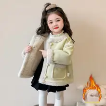 女の子用 ふわふわ裏起毛アウター【秋冬用・シンプルデザイン・ボア素材】