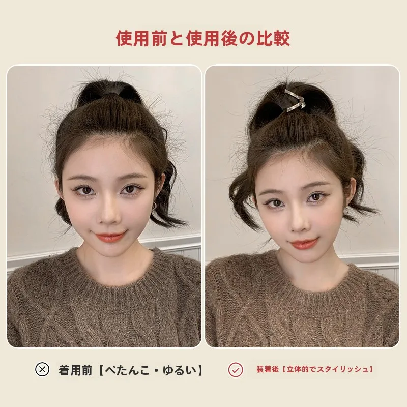 サイドポニーテールの定番ヘアクリップ：春に最適なV字型金属クリップの実用性解析