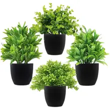 人工観葉植物ユーカリの鉢植え【リビング装飾・グリーン・プラスチック製】