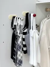角型収納ラック【ハンガー付き・帽子・ネクタイ・バッグ用・穴あけ不要】