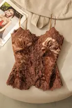 タンクトップ 女性 秋冬 高級ベルベットレース 美しいバック フランス風 外着