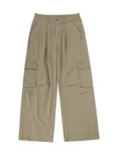 ワークパンツ ユニセックス カーキ ウォッシュド加工 ワイドシルエット 落ち感 ルーズ 夏「Carhartt」