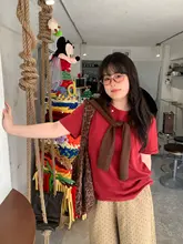 微細なストレッチ素材のプルオーバーTシャツ【女性用・体型カバー・トレンドデザイン】
