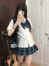 深紺チェックのプリーツスカート【JK制服・学院風】