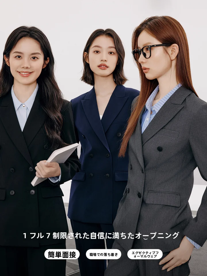 秋にぴったりな女性用スーツジャケット【上質なビジネススタイル・小柄サイズ】【セットアップ対応】