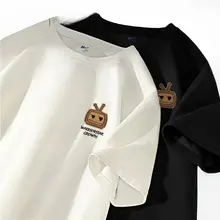 華夫格素材の半袖Tシャツ【アメリカンスタイル・クルーネック・ゆったりフィット】