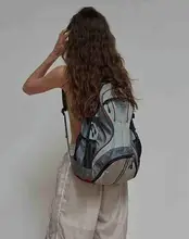 カラーブロックデザイン 大容量リュックサック【学生用・アウトドア・登山用】