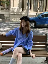 フリルデザインのチェック柄シャツ【春用・フィット・長袖】