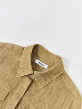 麻素材の工事服シャツ＆パンツ【モロッコ・ベルギー・イタリア製】（セットアップ対応）