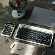 レトロデザインのミニ計算機【ポータブル・可愛い・メカニカルスイッチ】