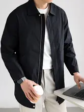 デザイン性のある中長丈コート【春用・斜めストライプ・男性用】
