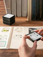 ぬりえスタンプ 浸透印 カワイイ 手帳デコ ダイアリー DIY 「midori」