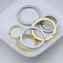 ステンレス製キーチェーン【真鍮リング・クロムメッキ・DIYアクセサリー用】