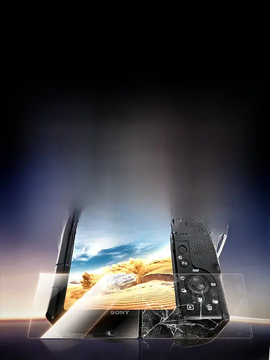 ソニー用強化ガラスフィルム【全画面保護・高透明度・ZVE1対応】