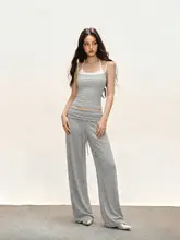 フィットのロープ付きローレズパンツ【夏用・スリムデザイン・ドレープ感】