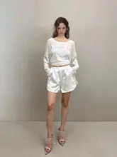 軽くてゆったりしたデザインの水珠プリント超薄Tシャツ