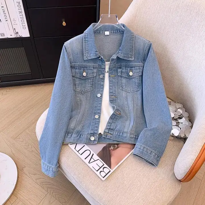レディース リッチフィットデニムジャケット【春用・スリムシルエット・カジュアル・小柄対応】