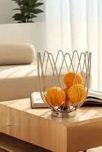 北欧スタイルのステンレス製モダンフルーツバスケット【リビング用・クリエイティブデザイン】