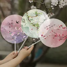 中国風デザインの団扇【学生向け・夏用・創意的な携帯プラスチック製】