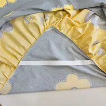 純綿ベッドスカート式ベッドカバー【防滑・フリルデザイン・全棉】（セットアップ対応）