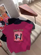 夏用 キャットプリント Tシャツ【短袖・スリムフィット・デザインシャツ】