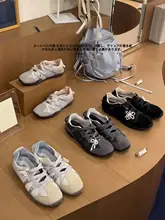 本革製 カジュアルスポーツシューズ【クロスストラップ・春用・超柔らか・フラットトゥ・バレエシューズ】