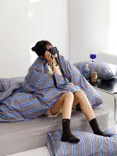 シンプルデザイン 綿製 シングルベッド用布団カバー【150×200cm・枕カバー付き・学生用】