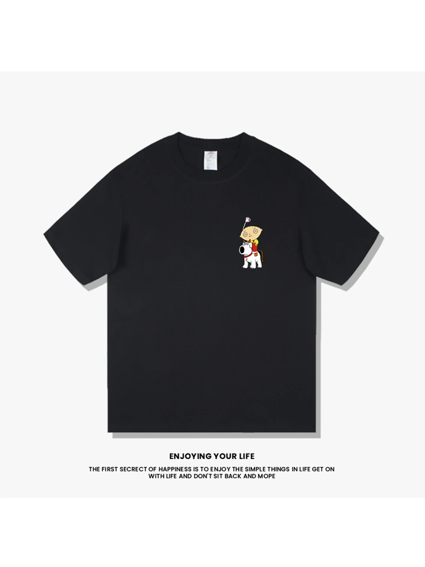 ユーモア満載のアニメプリント半袖Tシャツ：カジュアルシーンでのデザインと機能性のバランス