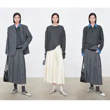 ニット トレンド ラウンドネック ウール アルパカ