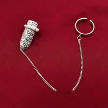 原宿風ゴスロリパンクスタイルのチェーンリング【一体型ネイル装飾】