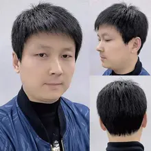 メンズ全頭ウィッグ【ショート・自然な質感・通気性あり】