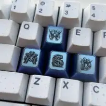 機甲テーマ WASDコンビネーションキーキャップ【チタン合金・カラフル・ゲーム用】