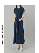 WAVY EGG波浪蛋 Tシャツ【半袖・Aライン・女性用】とスカートの組み合わせ（セットアップ対応）