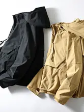 メンズ屋外用多ポケットフード付きジャケット【防風・防水・立体デザイン】