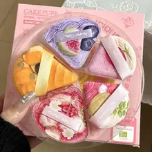 可愛らしい海綿製のメイクパフ【パウダー・チーク用・定着ツール】