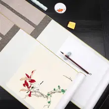 宣紙製の工筆画掛軸【毛筆・フラワーデザイン】