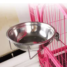 ペット用犬食器【固定可能なスタンド付き・厚みと深さのあるステンレス製・取り付け式】