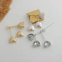 金属製風鈴ランの花のブローチ【高級チューリップデザイン・女性用】